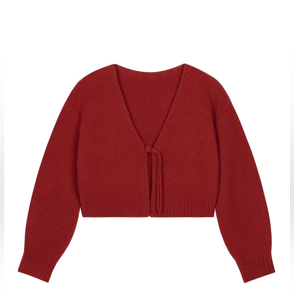 New! Neiwai Red Crimson Knot Cardigan ❤️ Small NWT! - Picture 8 of 10